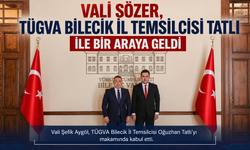 VALİ SÖZER, TÜGVA BİLECİK İL TEMSİLCİSİ TATLI İLE BİR ARAYA GELDİ
