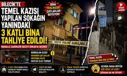 TEMEL KAZISI YAPILAN SOKAĞIN YANINDAKİ 3 KATLI BİNA TAHLİYE EDİLDİ
