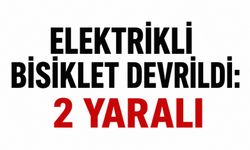 ELEKTRİKLİ BİSİKLET DEVRİLDİ: 2 YARALI