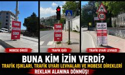 TRAFİK IŞIKLARINA ASILAN REKLAMLAR TEPKİLERE NEDEN OLDU