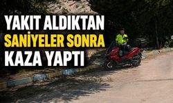 YAKIT ALDIKTAN SANİYELER SONRA KAZA YAPTI