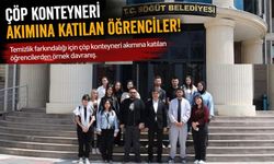 ÇÖP KONTEYNERİ AKIMINA KATILAN ÖĞRENCİLER BAŞKAN DURGUT'LA BULUŞTU