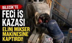 BİR İŞÇİ ELİNİ MİKSER MAKİNESİNE KAPTIRDI