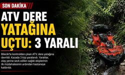 ATV DERE YATAĞINA UÇTU: 3 YARALI