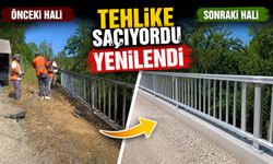 TEHLİKE SAÇAN KÖPRÜ KORKULUKLARI YENİLENDİ