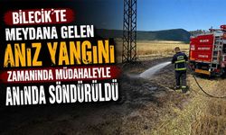 BİLECİK'TE ANIZ YANGINI