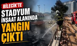 STADYUM İNŞAAT ALANINDA YANGIN ÇIKTI