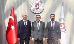 ECZACILIK CAMİASINDAN BŞEÜ REKTÖRÜ KAPLANCIKLI'YA ZİYARET