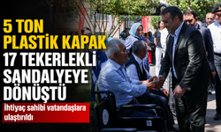 5 TON PLASTİK KAPAK, 17 TEKERLEKLİ SANDALYEYE DÖNÜŞTÜ