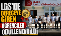 LGS'DE DERECEYE GİREN ÖĞRENCİLER ÖDÜLLENDİRİLDİ