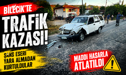 MADDİ HASARLA ATLATILAN TRAFİK KAZASI