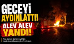 SEYİR HALİNDEKİ OTOMOBİL ALEV ALEV YANDI