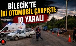 İKİ OTOMOBİL ÇARPIŞTI: 10 YARALI