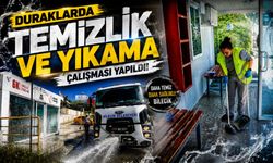 DURAKLARDA TEMİZLİK VE YIKAMA ÇALIŞMASI YAPILDI