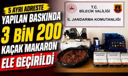 5 AYRI ADRESTE YAPILAN BASKINDA 3 BİN 200 KAÇAK MAKARON ELE GEÇİRİLDİ