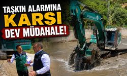 KARASU ÇAYI'NDA TAŞKIN ALARMINA KARŞI DEV MÜDAHALE
