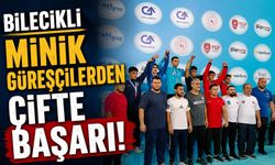 BİLECİKLİ MİNİK GÜREŞÇİLERDEN ÇİFTE BAŞARI