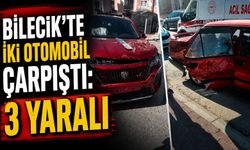 İKİ OTOMOBİL ÇARPIŞTI: 3 YARALI