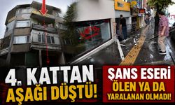 4'ÜNCÜ KATTAN AŞAĞI DÜŞTÜ, ŞANS ESERİ ÖLEN YA DA YARALANAN OLMADI