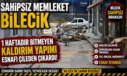 1 HAFTADIR BİTMEYEN KALDIRIM YAPIMI ESNAFI ÇİLEDEN ÇIKARDI