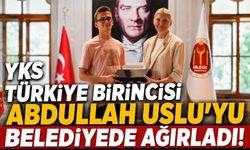 BAŞKAN SUBAŞI, YKS TÜRKİYE BİRİNCİSİ ABDULLAH USLU'YU BELEDİYEDE AĞIRLADI