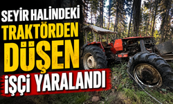 SEYİR HALİNDEKİ TRAKTÖRDEN DÜŞEN İŞÇİ YARALANDI