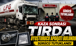 KAZA SONRASI TIRDA UYUŞTURUCU APARATI BULUNDU, SÜRÜCÜ TUTUKLANDI