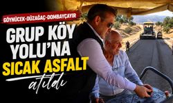 GÖYNÜCEK-DÜZAĞAÇ-DOMBAYÇAYIR GRUP KÖY YOLU'NA SICAK ASFALT ATILDI