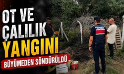 OT VE ÇALILIK YANGINI BÜYÜMEDEN SÖNDÜRÜLDÜ