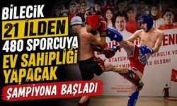 BİLECİK'TE İLLER ARASI KİCK BOKS ŞAMPİYONASINA 21 İLDEN 480 SPORCU KATILDI