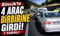 4 ARAÇ BİRBİRİNE GİRDİ: 1 YARALI