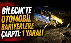 OTOMOBİL BARİYERLERE ÇARPTI: 1 YARALI