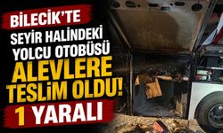 SEYİR HALİNDEKİ YOLCU OTOBÜSÜ ALEVLERE TESLİM OLDU: 1 YARALI