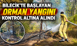 BİLECİK'TE BAŞLAYAN ORMAN YANGINI KONTROL ALTINA ALINDI