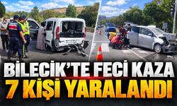 BİLECİK'TE İKİ OTOMOBİL ÇARPIŞTI: 7 YARALI