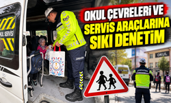 OKUL ÇEVRELERİ VE SERVİS ARAÇLARI DENETLENDİ