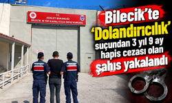 BİLECİK'TE 'DOLANDIRICILIK' SUÇUNDAN 3 YIL 9 AY HAPİS CEZASI OLAN ŞAHIS YAKALANDI