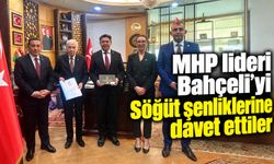 MHP LİDERİ BAHÇELİ'Yİ SÖĞÜT ŞENLİKLERİNE DAVET ETTİLER