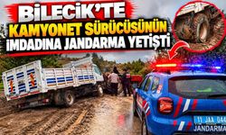 KAMYONET SÜRÜCÜSÜNÜN İMDADINA JANDARMA YETİŞTİ