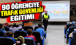 90 ÖĞRENCİYE ‘TRAFİK GÜVENLİĞİ EĞİTİMİ VERİLDİ