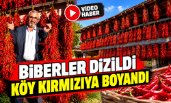 BİBERLER DİZİLDİ, KÖY KIRMIZIYA BOYANDI