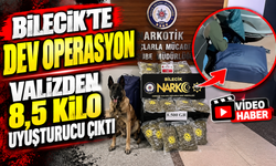 BİLECİK'TE DEV OPERASYON, VALİZDEN 8,5 KİLO UYUŞTURUCU ÇIKTI