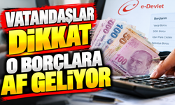 VATANDAŞLAR DİKKAT O BORÇLARA AF GELİYOR