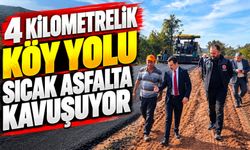 4 KİLOMETRELİK KÖY YOLU SICAK ASFALTA KAVUŞUYOR