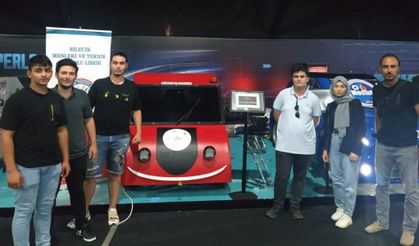 TASARLADIKLARI ELEKTRİKLİ ARAÇ TEKNOFEST'TE GÖRÜCÜYE ÇIKTI