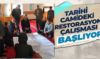 TARİHİ CAMİDEKİ RETORASYON ÇALIŞMASI BAŞLIYOR