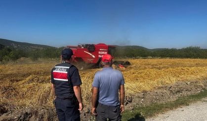BİÇERDÖVER OPERATÖRLERİNE YANGIN UYARISI