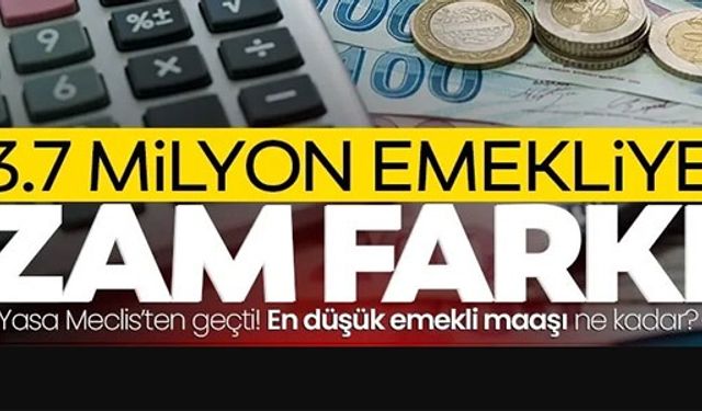 3.7 MİLYON EMEKLİYE ZAM FARKI!