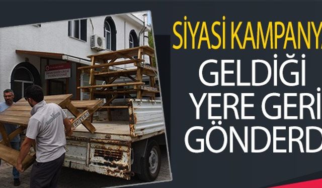 GELDİĞİ YERE GERİ GÖNDERDİ