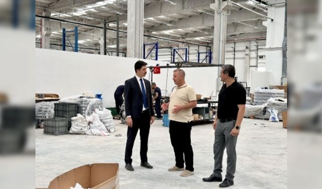 KAYMAKAM KAHRAMAN OSB'DE İNCELEMELERDE BULUNDU
